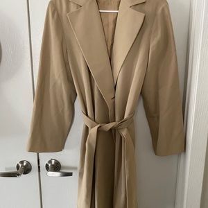 Cinzia Rocca Icons Sz USA 8 IT 44 100% Laine Wool Beige Trench Coat Vintage